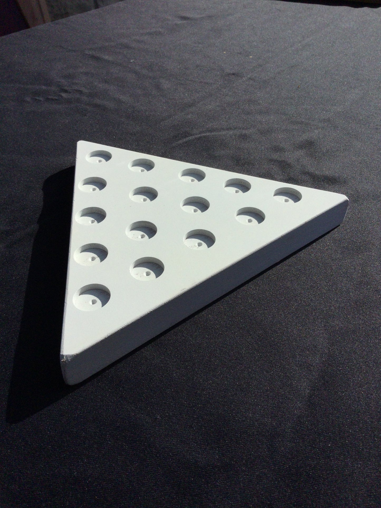 Triangle Peg Game with Paintable People and Glow in the Dark Base