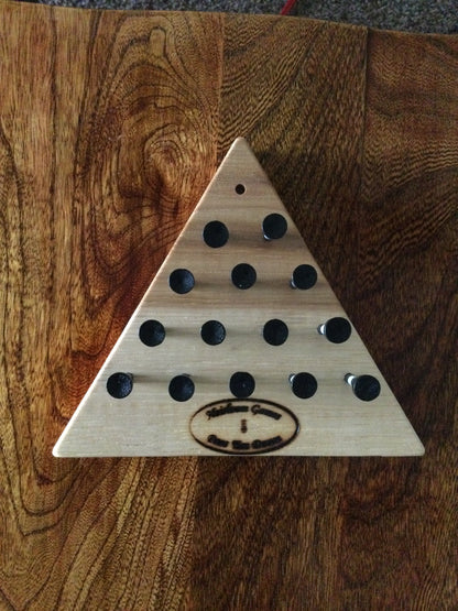 Triangle Peg Game Hickory with Tees